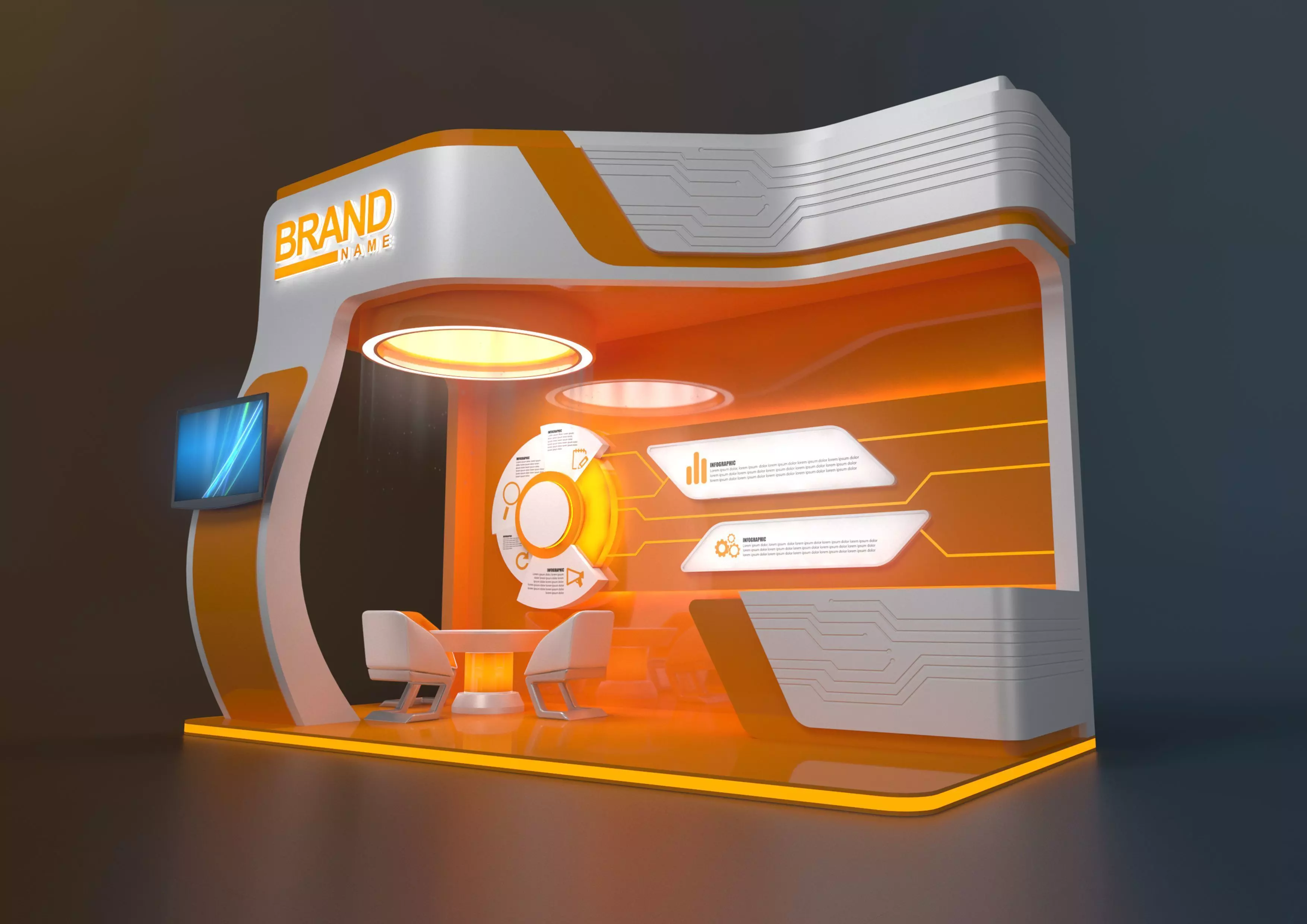 EXHIBITION STAND GMI 18sqm 3D model