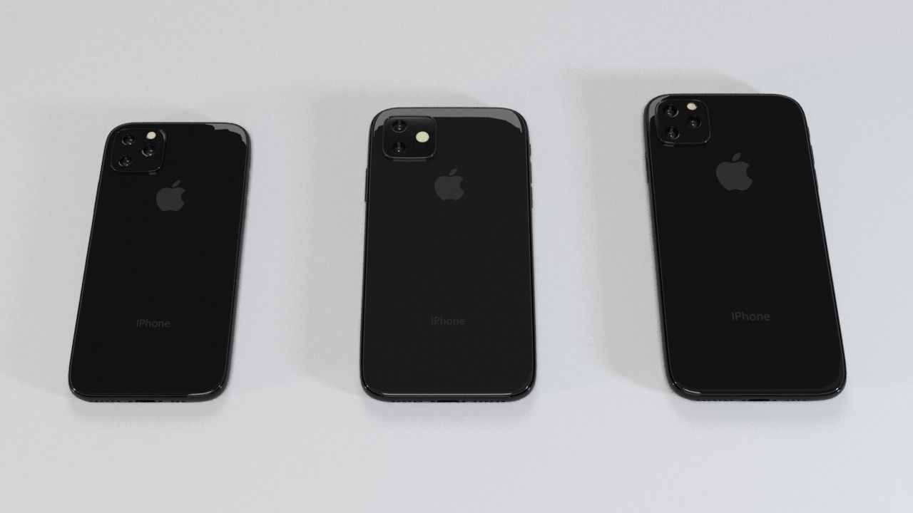 iPhone 11 iPhone 11 Pro iPhone 11 Pro Max In All Colors Bundle Low-poly 3D model_9