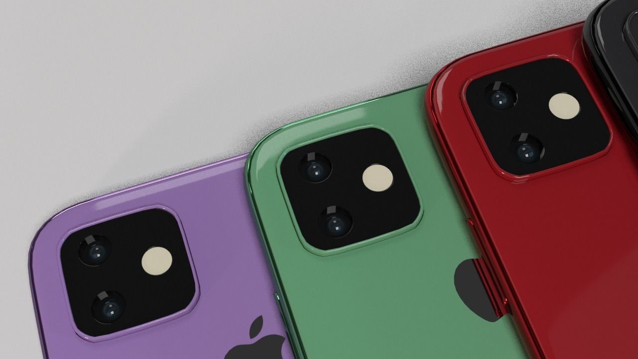 iPhone 11 iPhone 11 Pro iPhone 11 Pro Max In All Colors Bundle Low-poly 3D model_13