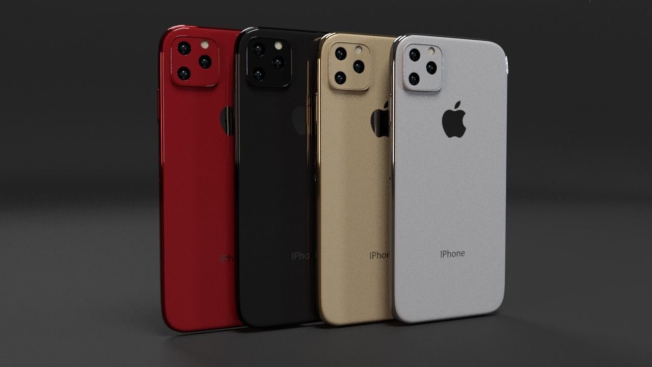 iPhone 11 iPhone 11 Pro iPhone 11 Pro Max In All Colors Bundle Low-poly 3D model_6