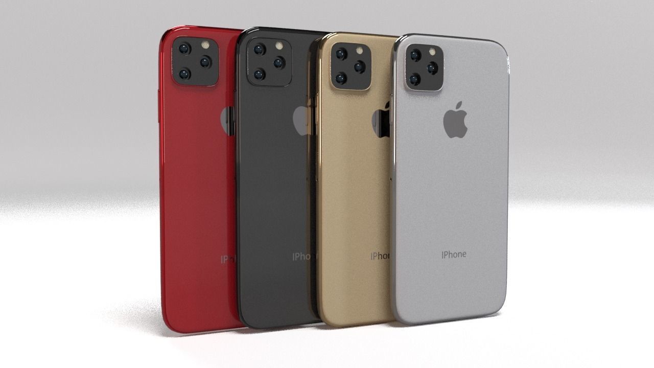 iPhone 11 iPhone 11 Pro iPhone 11 Pro Max In All Colors Bundle Low-poly 3D model_7