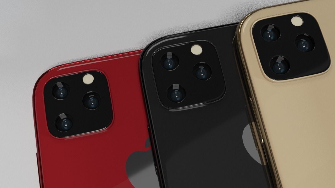 iPhone 11 iPhone 11 Pro iPhone 11 Pro Max In All Colors Bundle Low-poly 3D model_8