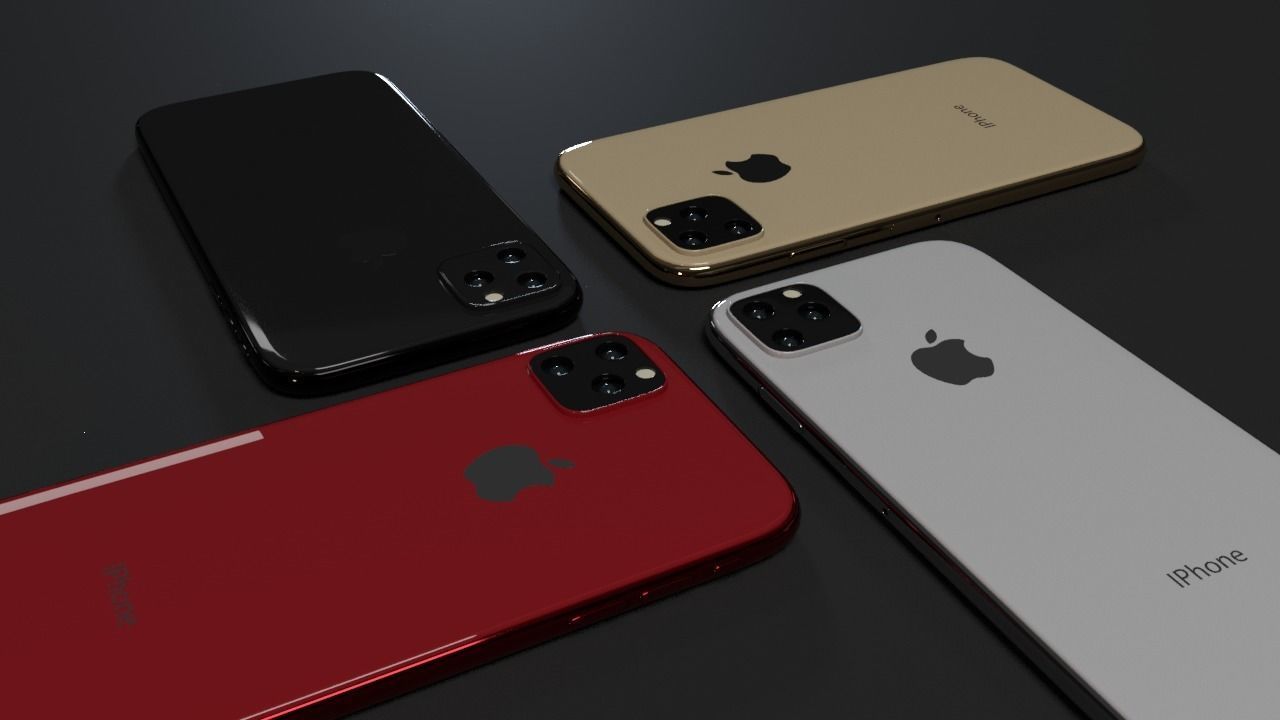 iPhone 11 iPhone 11 Pro iPhone 11 Pro Max In All Colors Bundle Low-poly 3D model_1