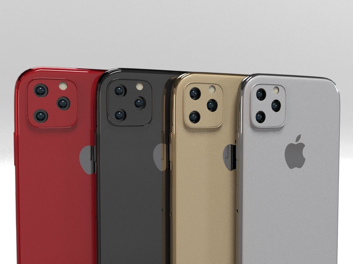 iPhone 11 iPhone 11 Pro iPhone 11 Pro Max In All Colors Bundle Low-poly 3D model_3