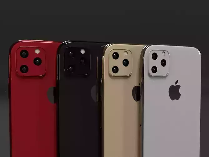 iPhone 11 iPhone 11 Pro iPhone 11 Pro Max In All Colors Bundle Low-poly 3D model