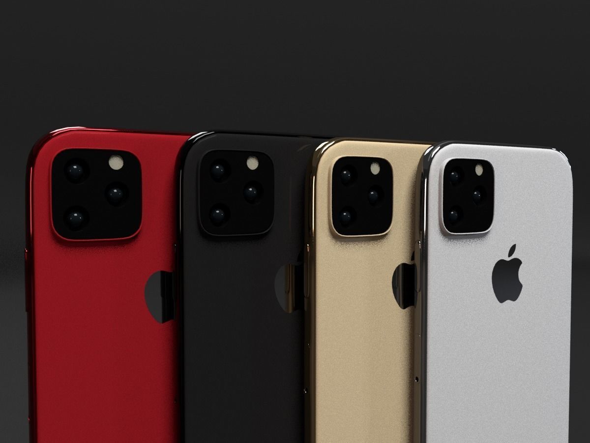 iPhone 11 iPhone 11 Pro iPhone 11 Pro Max In All Colors Bundle Low-poly 3D model_2