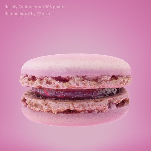Rose Macaron and Sea salt caramel Macaron 3D print model