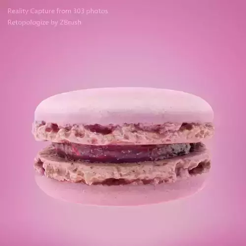 Rose Macaron and Sea salt caramel Macaron 3D print model