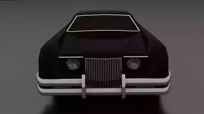 Evil car from The Car movie  Low-poly 3D model