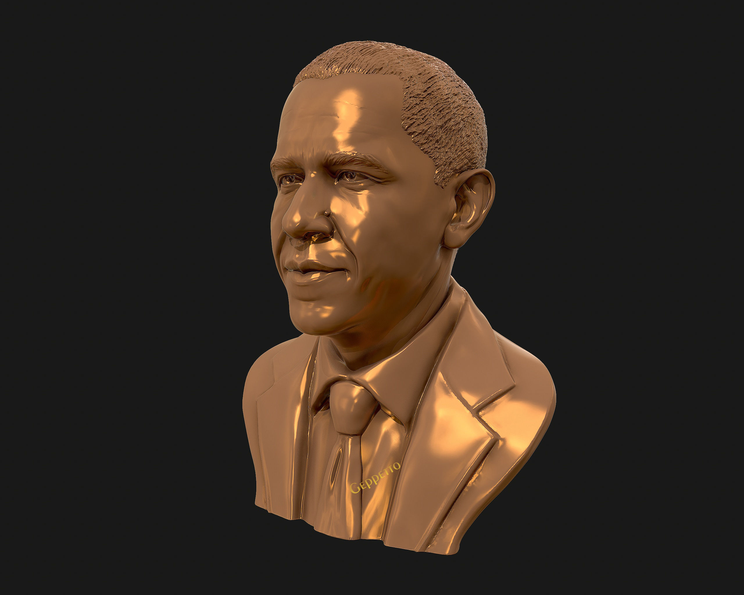 Barack Obama Bust ready to 3D print 3D print model_24