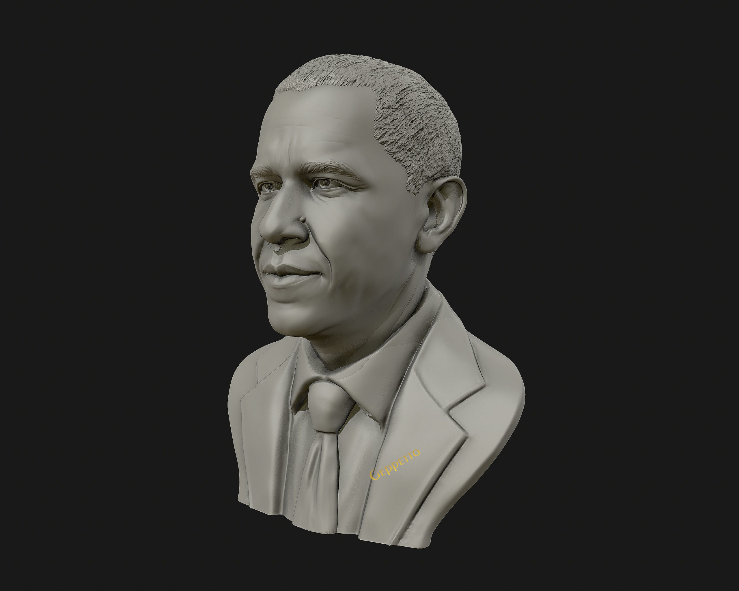 Barack Obama Bust ready to 3D print 3D print model_3