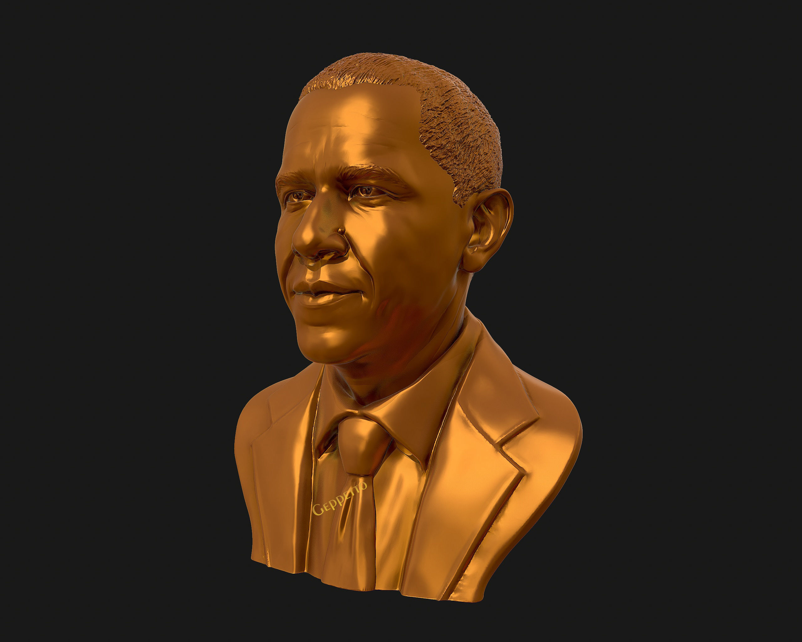 Barack Obama Bust ready to 3D print 3D print model_36