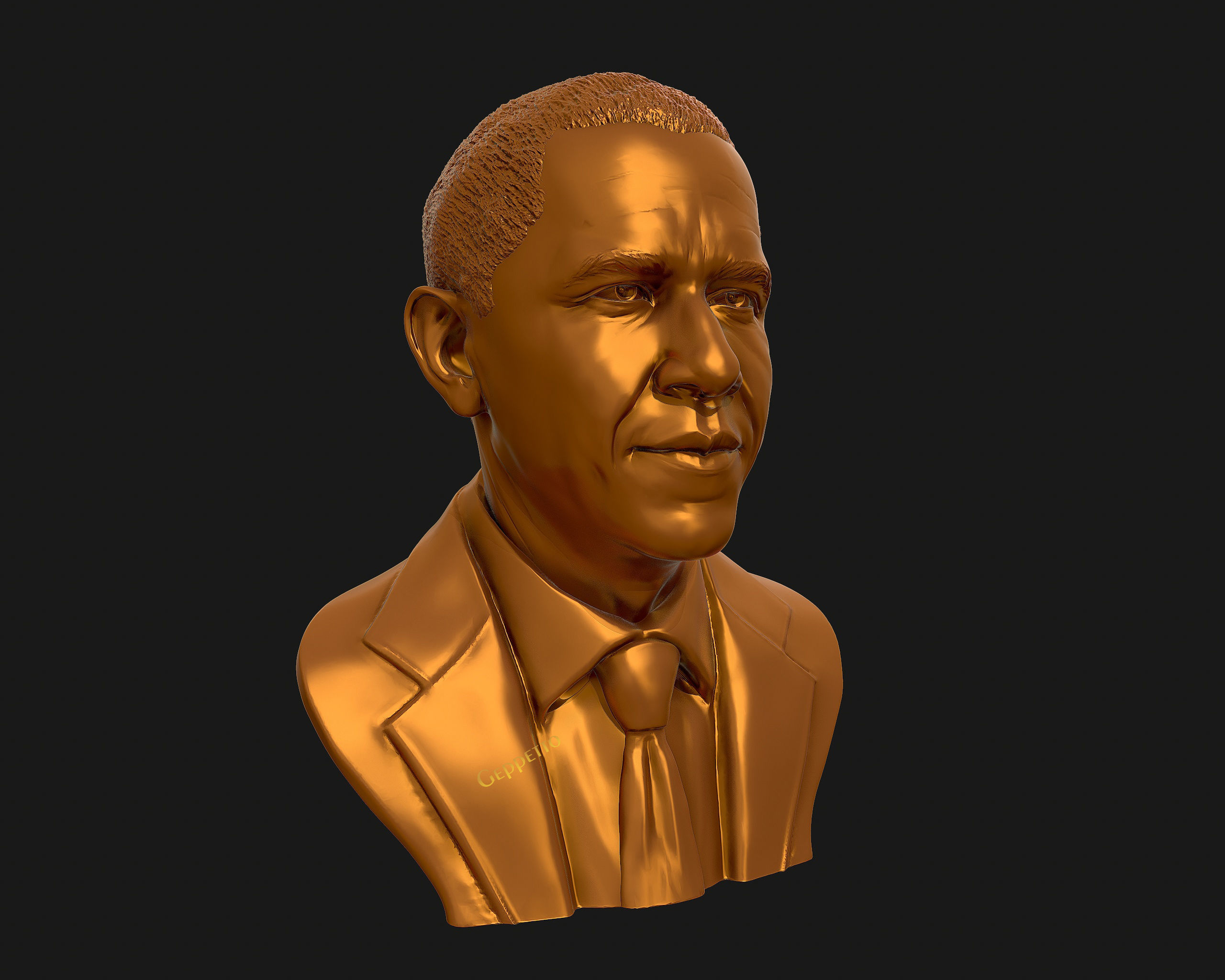 Barack Obama Bust ready to 3D print 3D print model_37