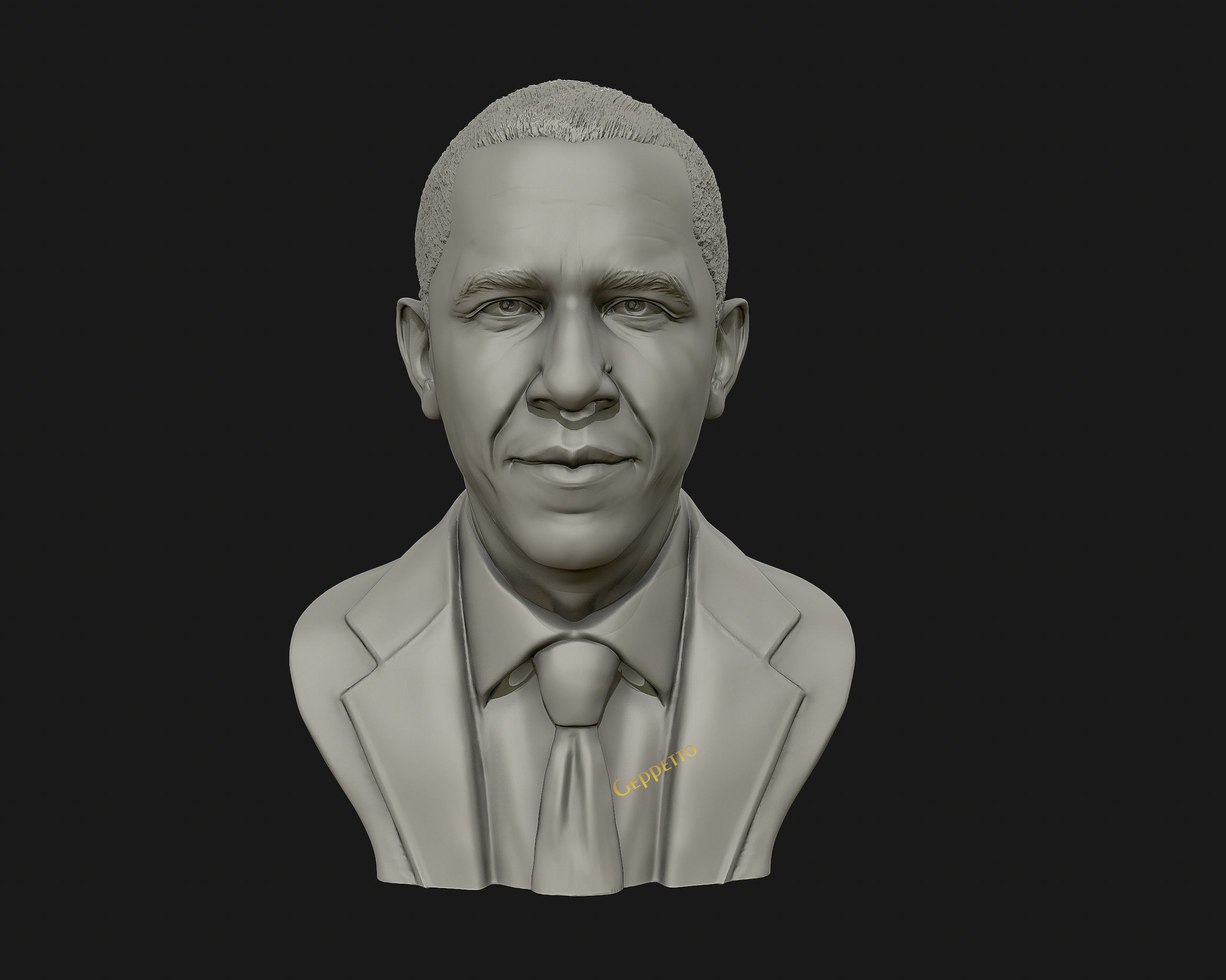Barack Obama Bust ready to 3D print 3D print model_4