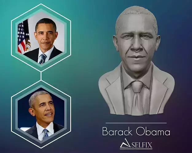 Barack Obama Bust ready to 3D print 3D print model