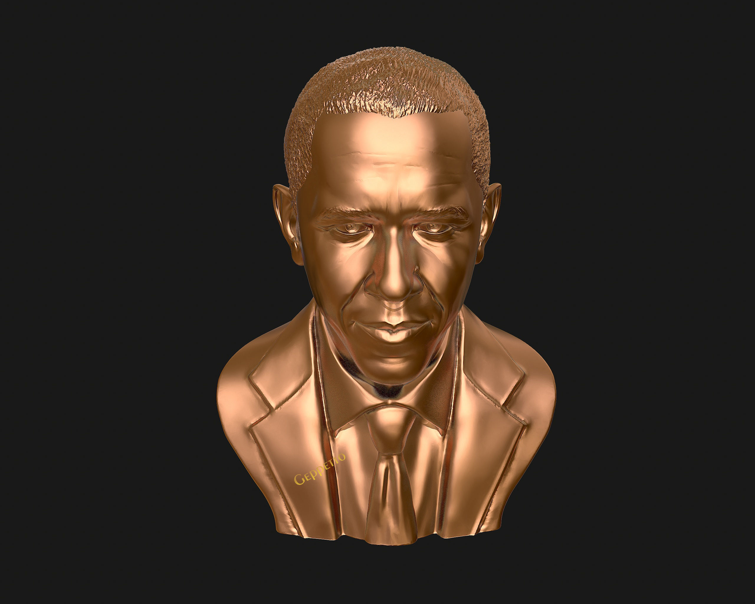 Barack Obama Bust ready to 3D print 3D print model_34