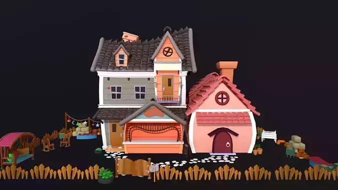 Asset - Cartoons - Background - House