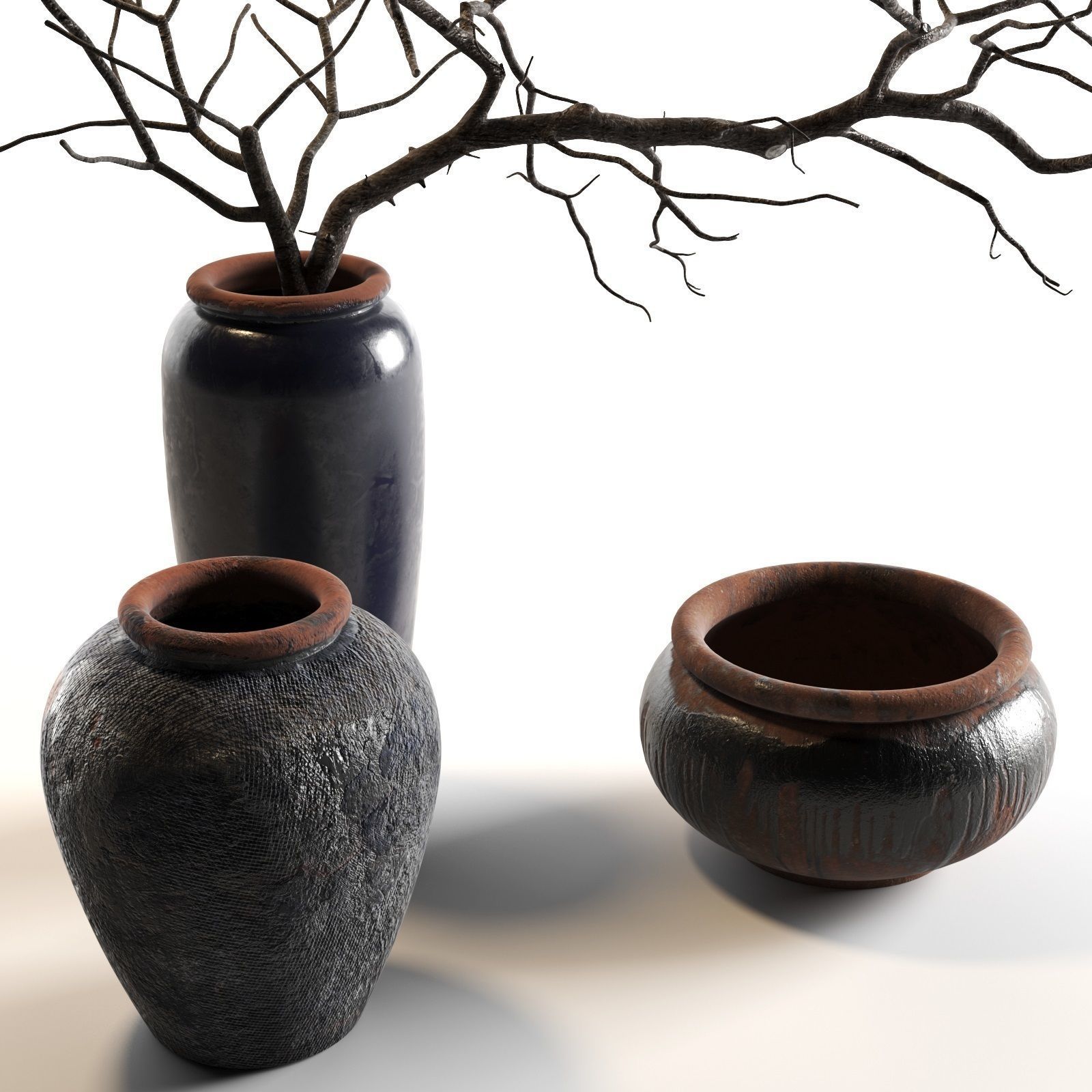 Branches in Vases Free 3D model_1