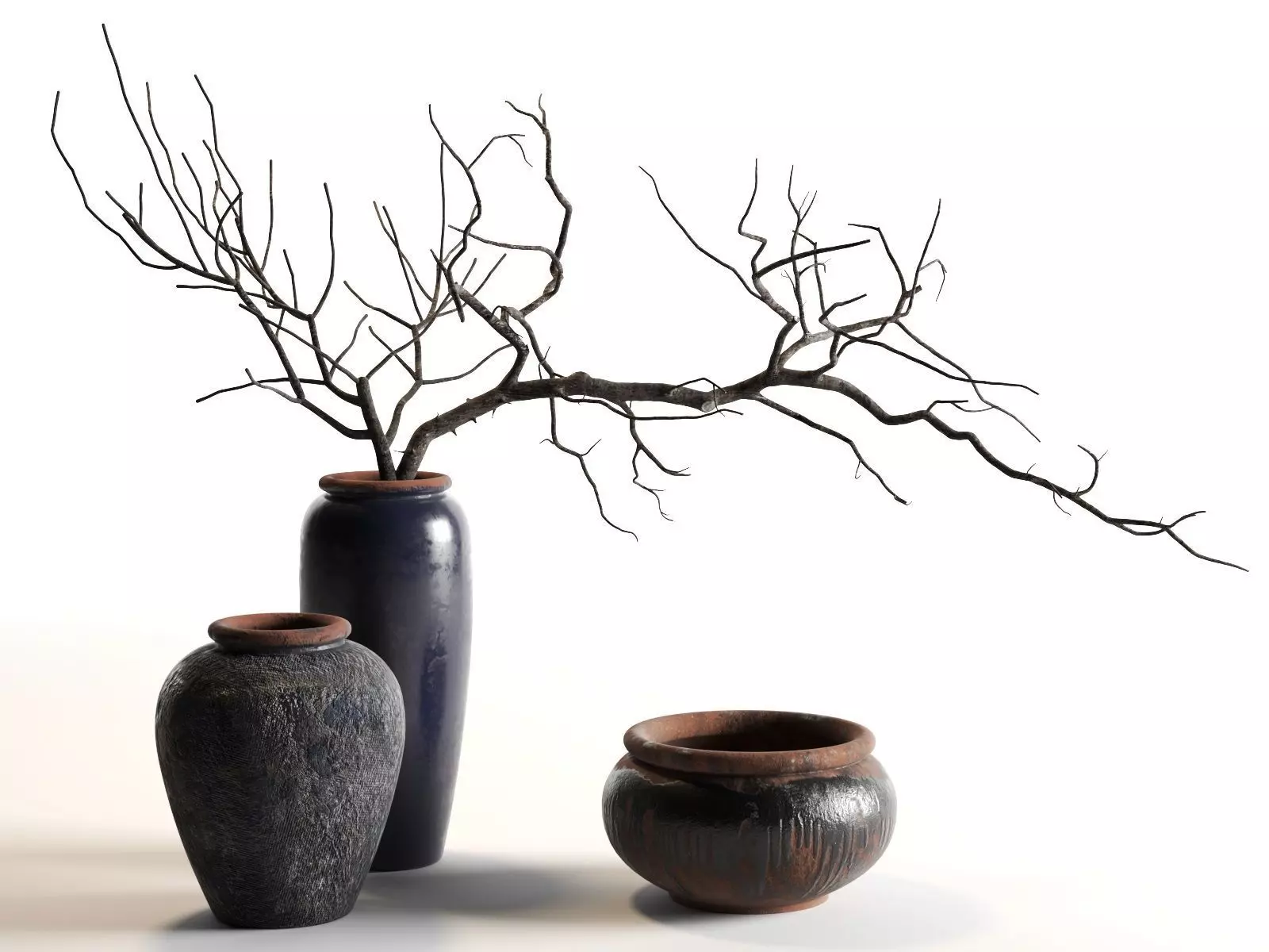 Branches in Vases Free 3D model_0