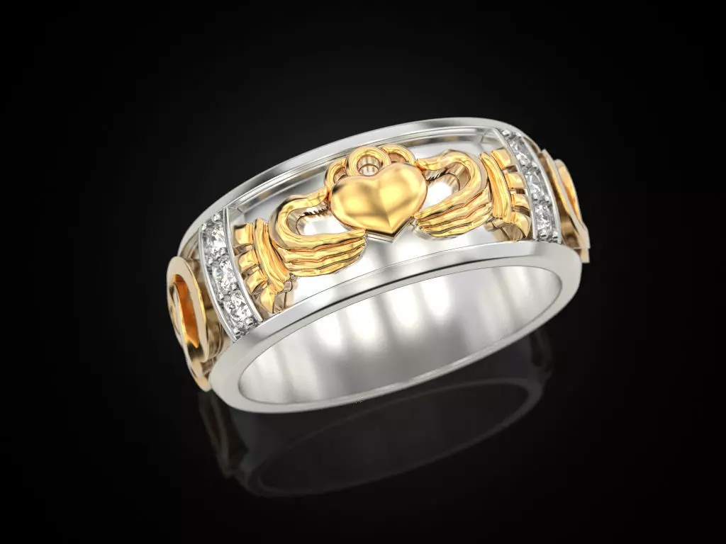 Wedding ring 15 variant 2 3D print model_0