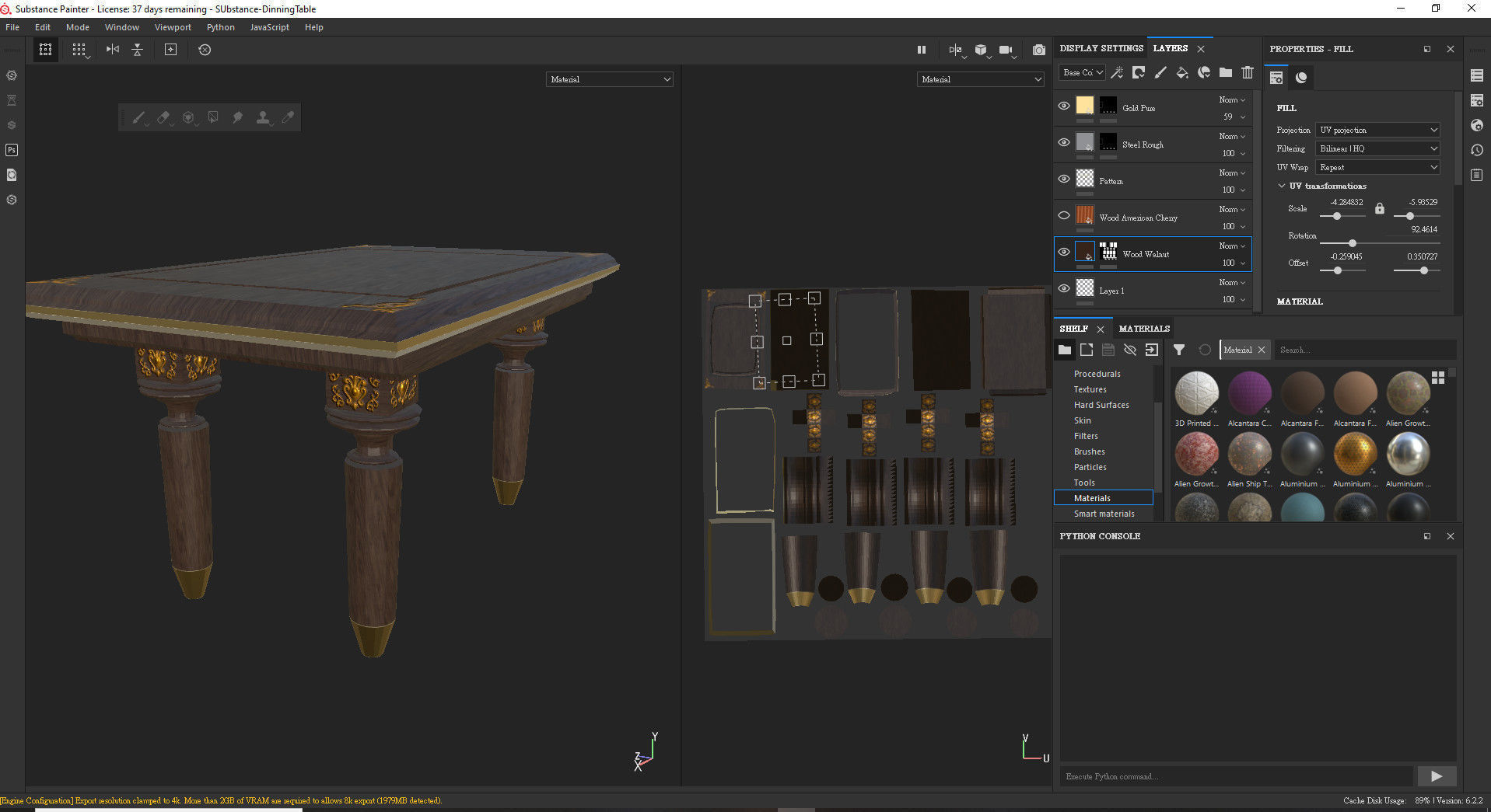 Gaming Props - Dinning Table Set Low-poly 3D model_2