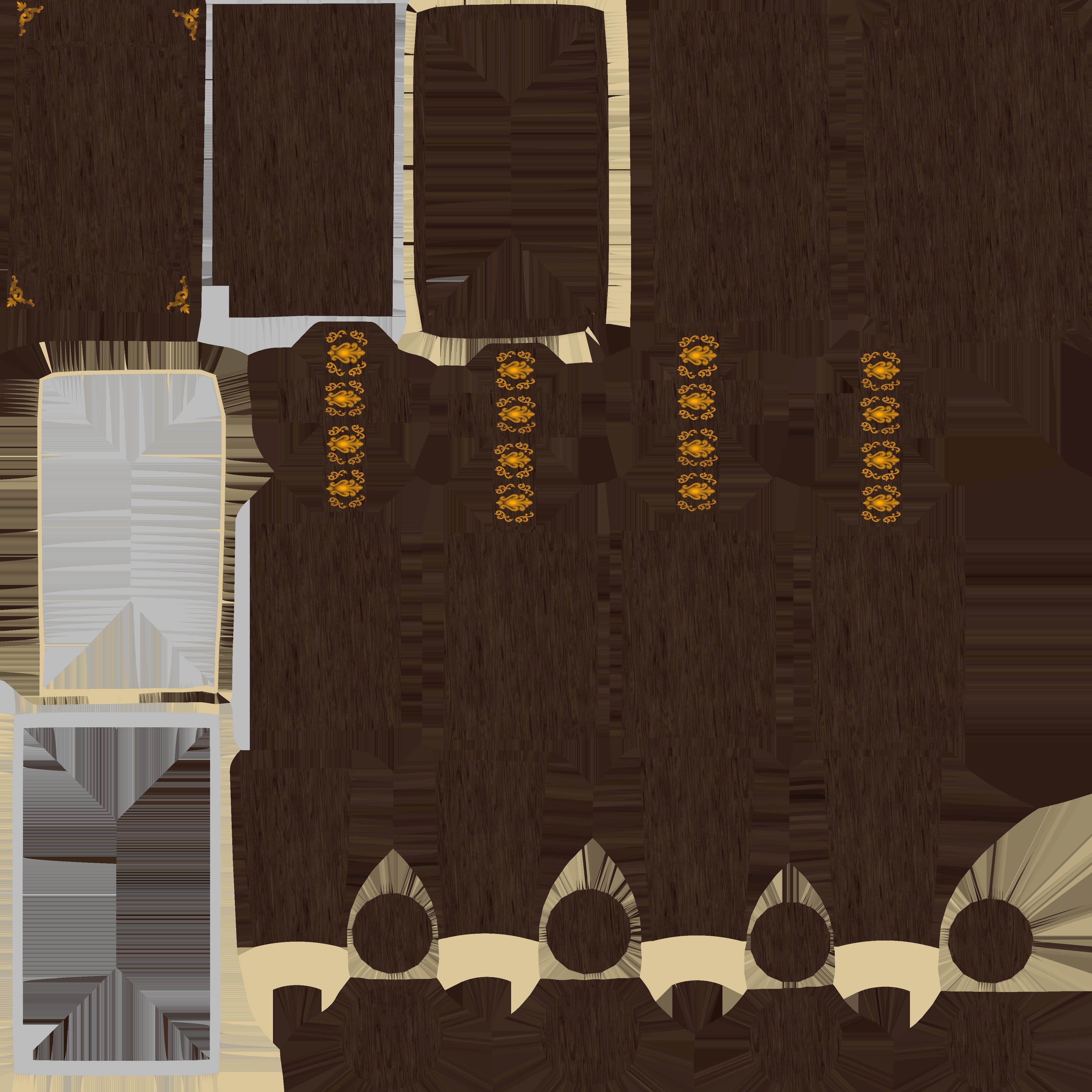 Gaming Props - Dinning Table Set Low-poly 3D model_9