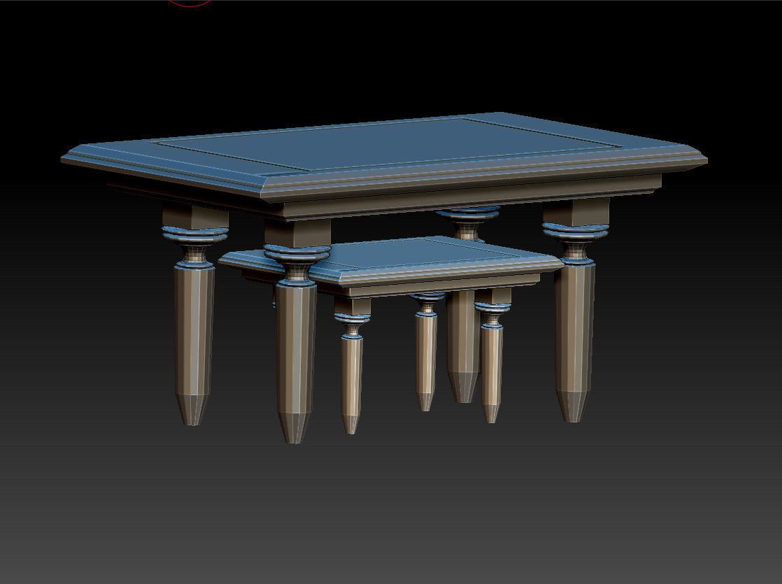 Gaming Props - Dinning Table Set Low-poly 3D model_3