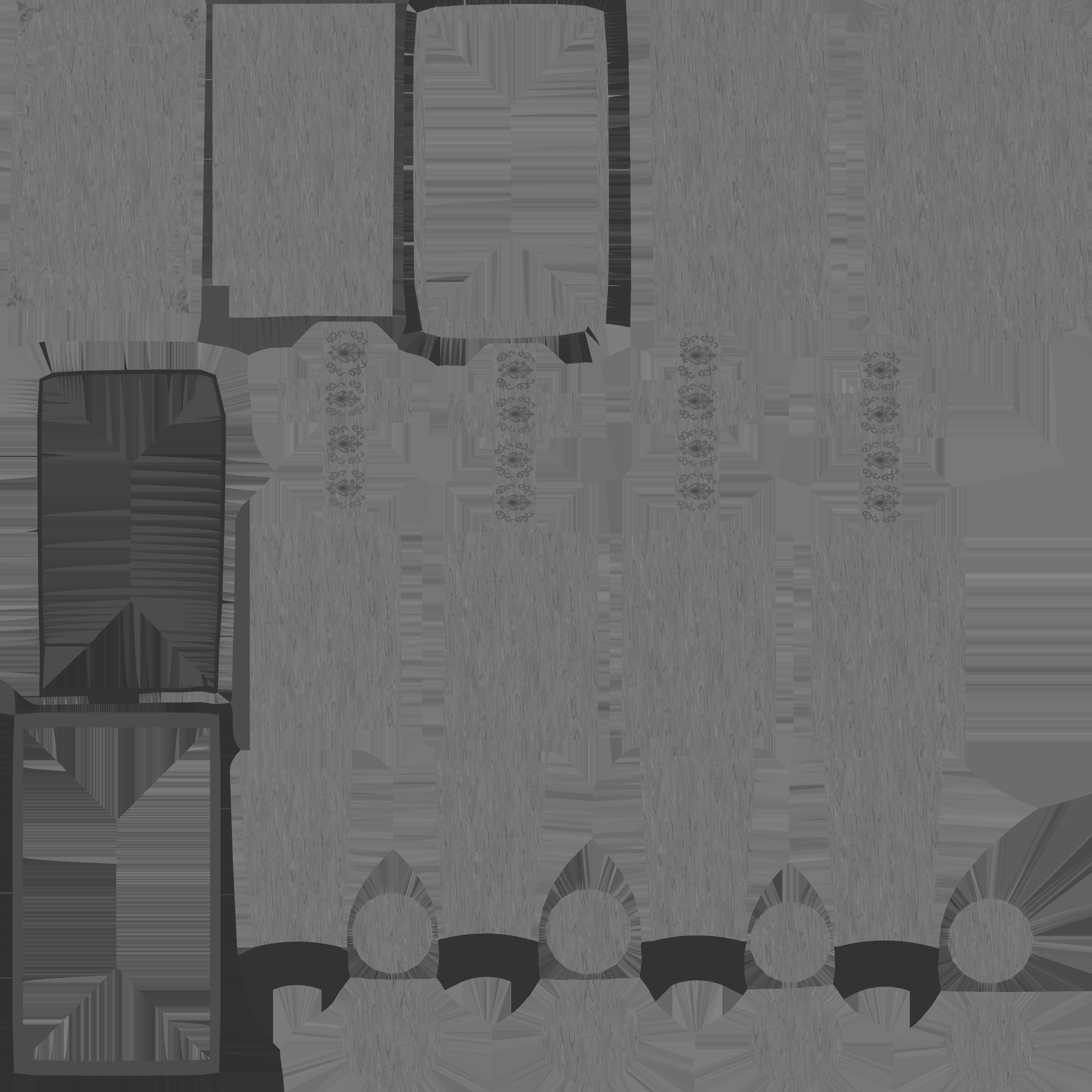 Gaming Props - Dinning Table Set Low-poly 3D model_12