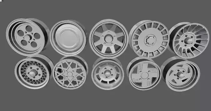 10 Rims Pack for Cars