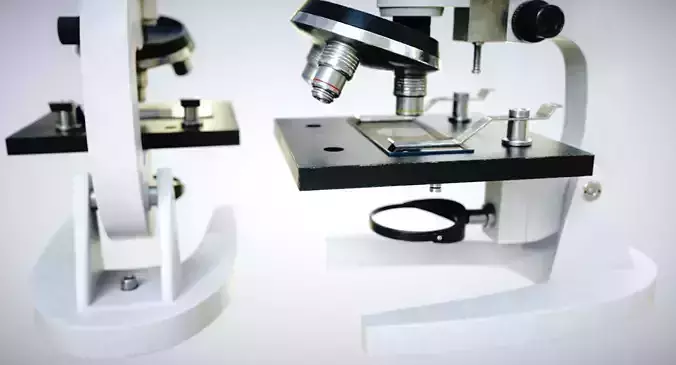 Microscope two microscopes 3D model