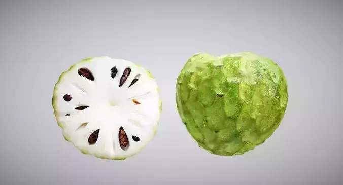 Exotic fruit Cherymoya 3D model