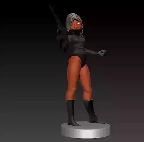 Stylized Gun Girl 3D print model
