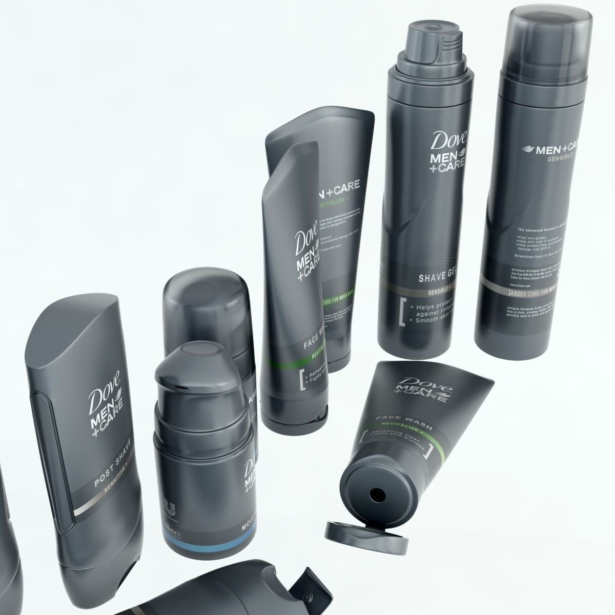 Dove Men Care Pack Low-poly 3D model_4