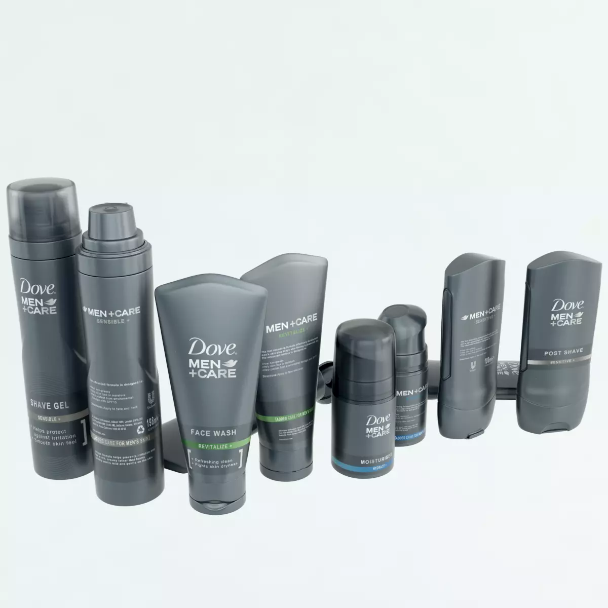 Dove Men Care Pack Low-poly 3D model_0