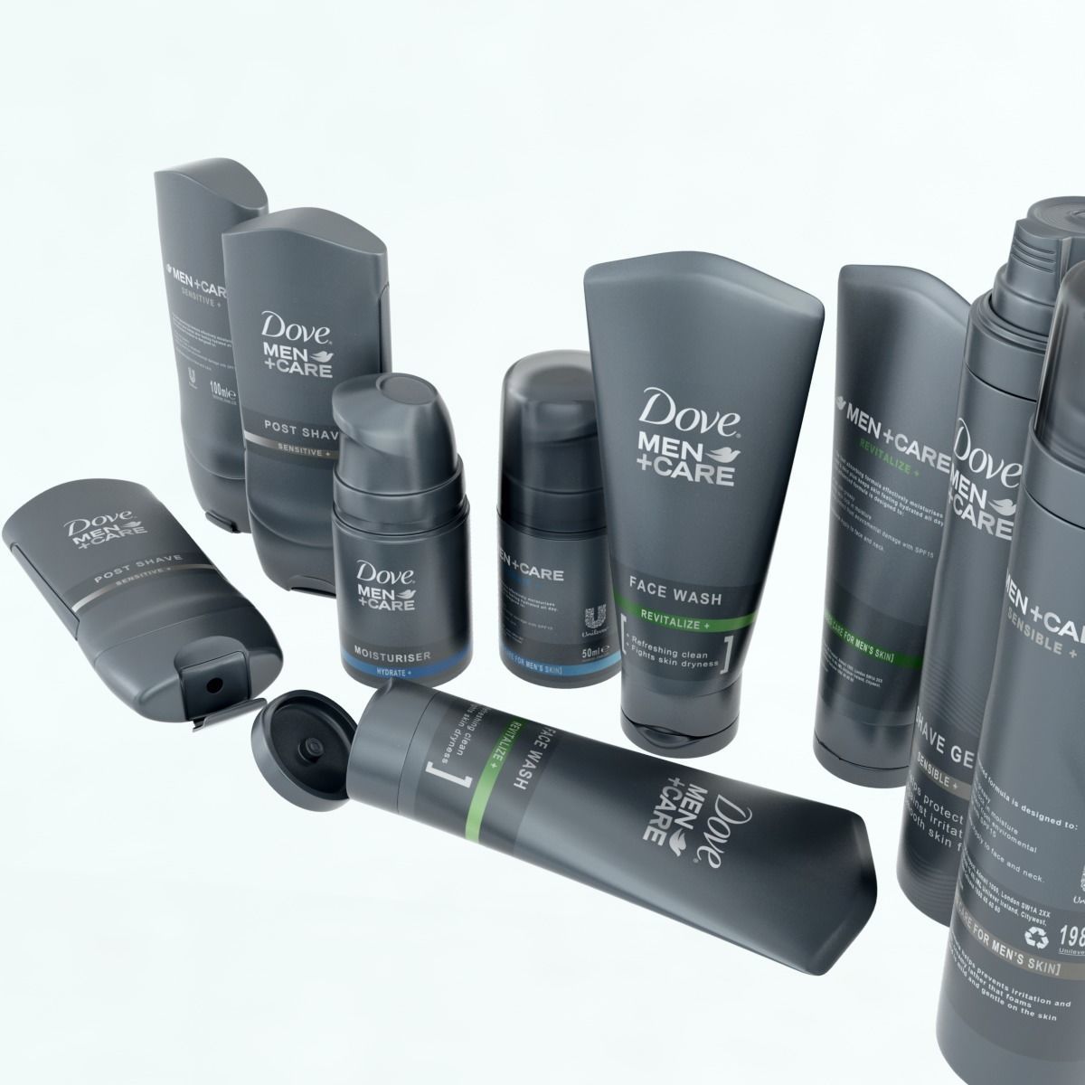 Dove Men Care Pack Low-poly 3D model_3