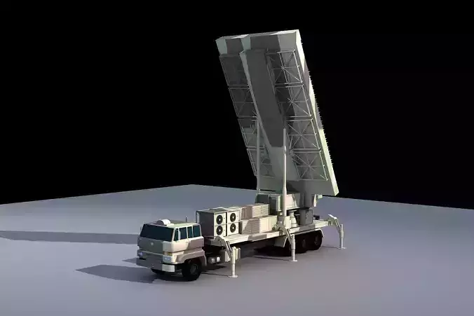 Military Radar Vehicle SLC-7  Chinese Radar PLA 3D model
