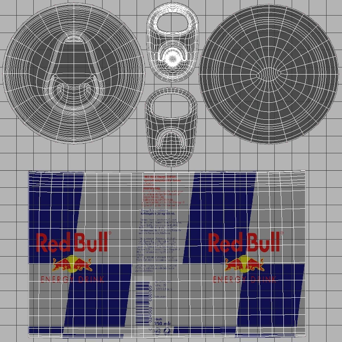 Cans and Bottles Pack Low-poly 3D model_18