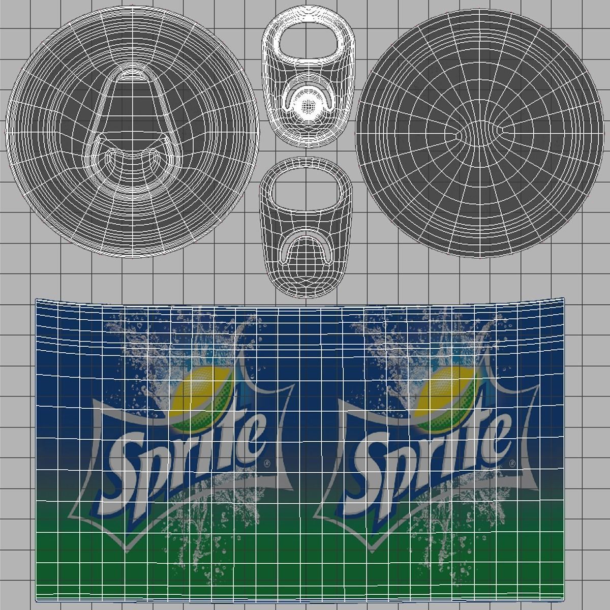 Cans and Bottles Pack Low-poly 3D model_20