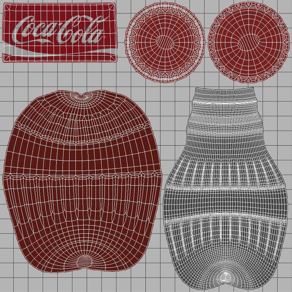 Cans and Bottles Pack Low-poly 3D model_11