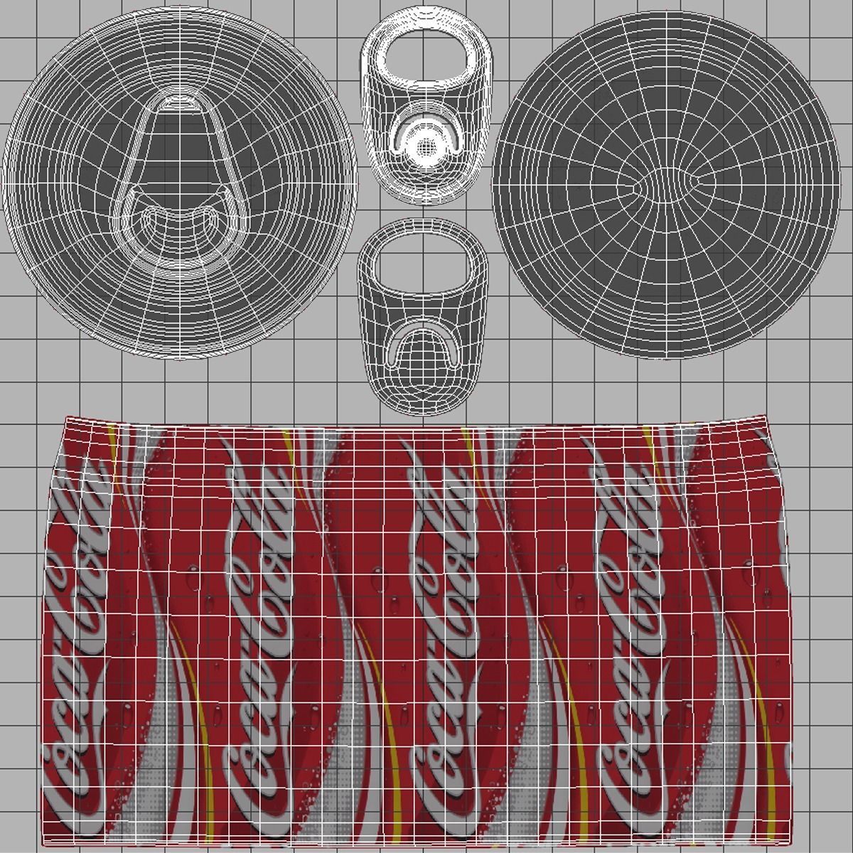 Cans and Bottles Pack Low-poly 3D model_21