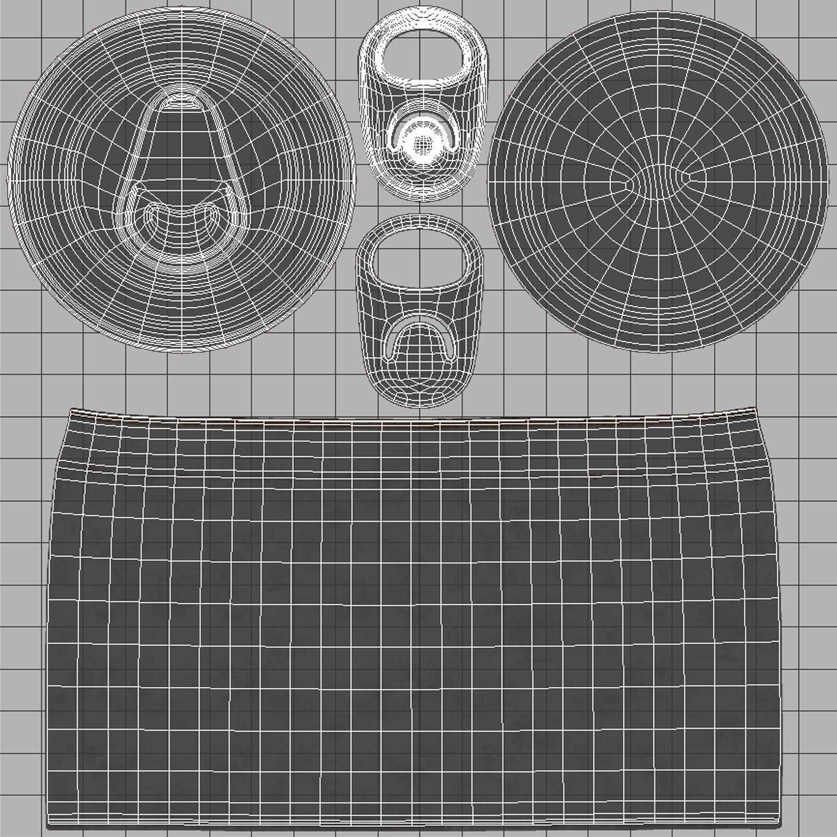 Cans and Bottles Pack Low-poly 3D model_13