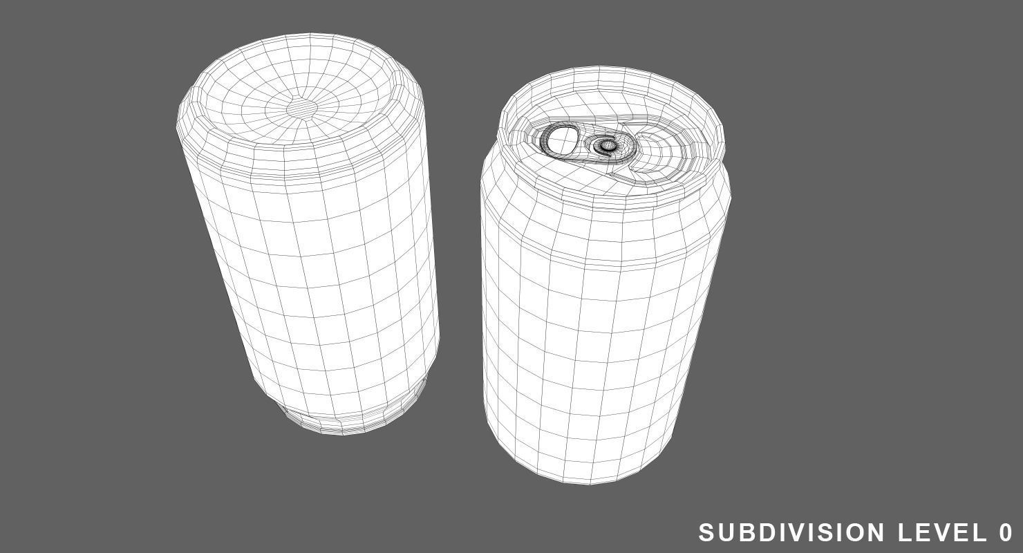 Cans and Bottles Pack Low-poly 3D model_9