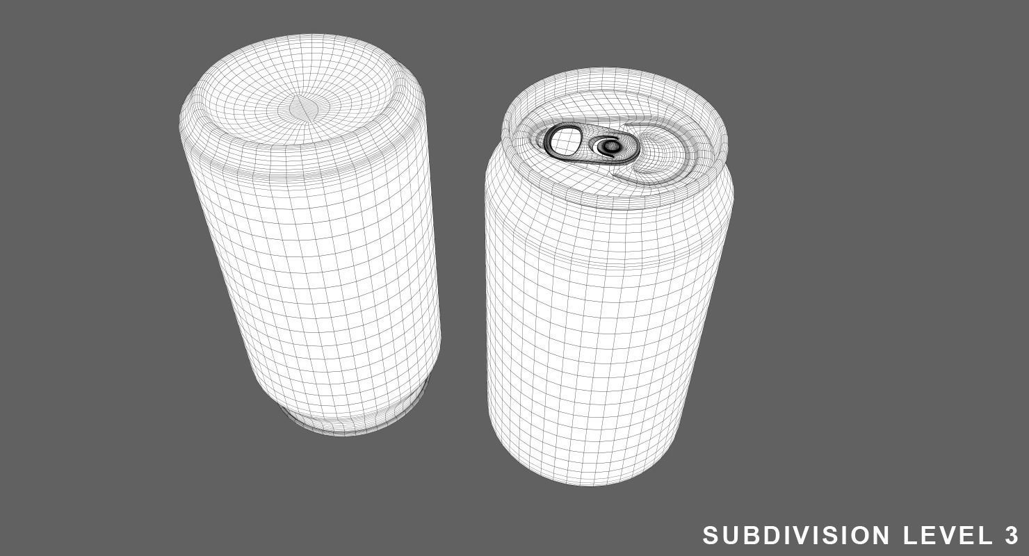 Cans and Bottles Pack Low-poly 3D model_10