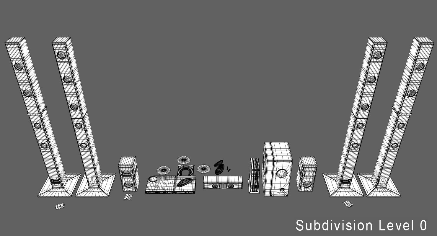 Home Theatre System HT 3D model_11