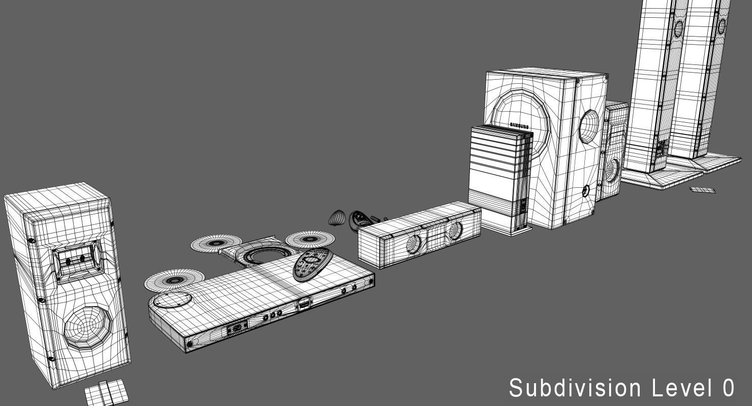 Home Theatre System HT 3D model_7