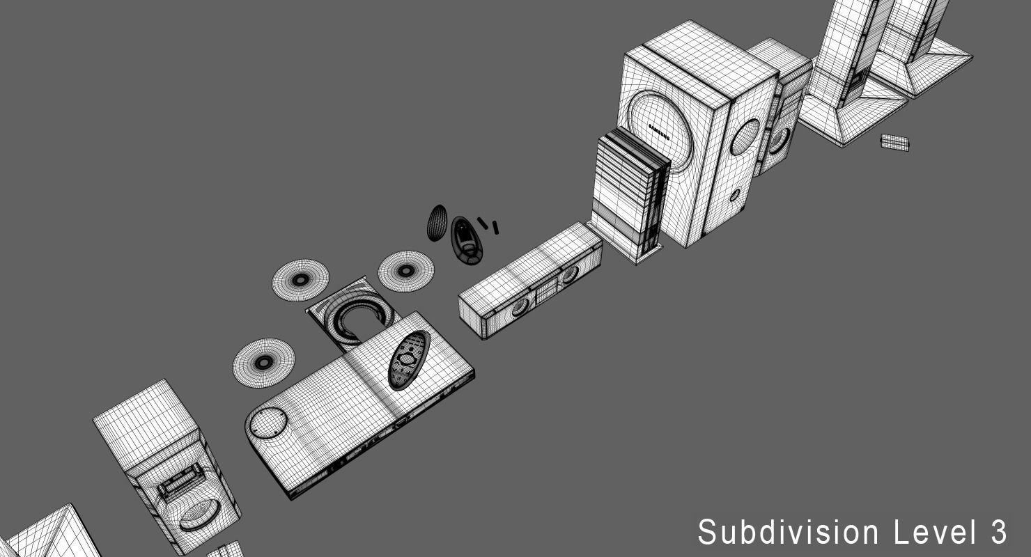 Home Theatre System HT 3D model_10