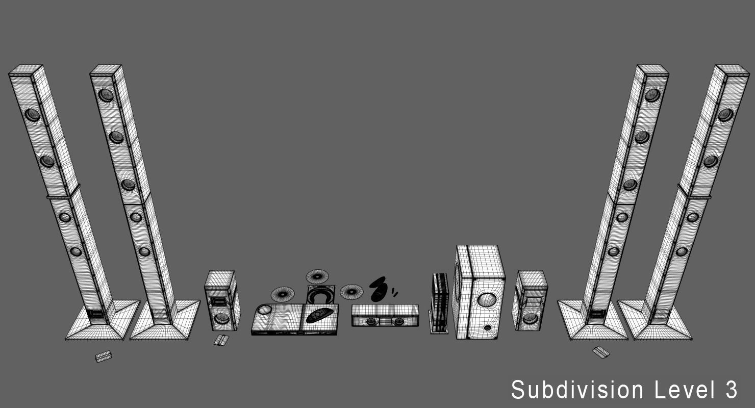 Home Theatre System HT 3D model_12