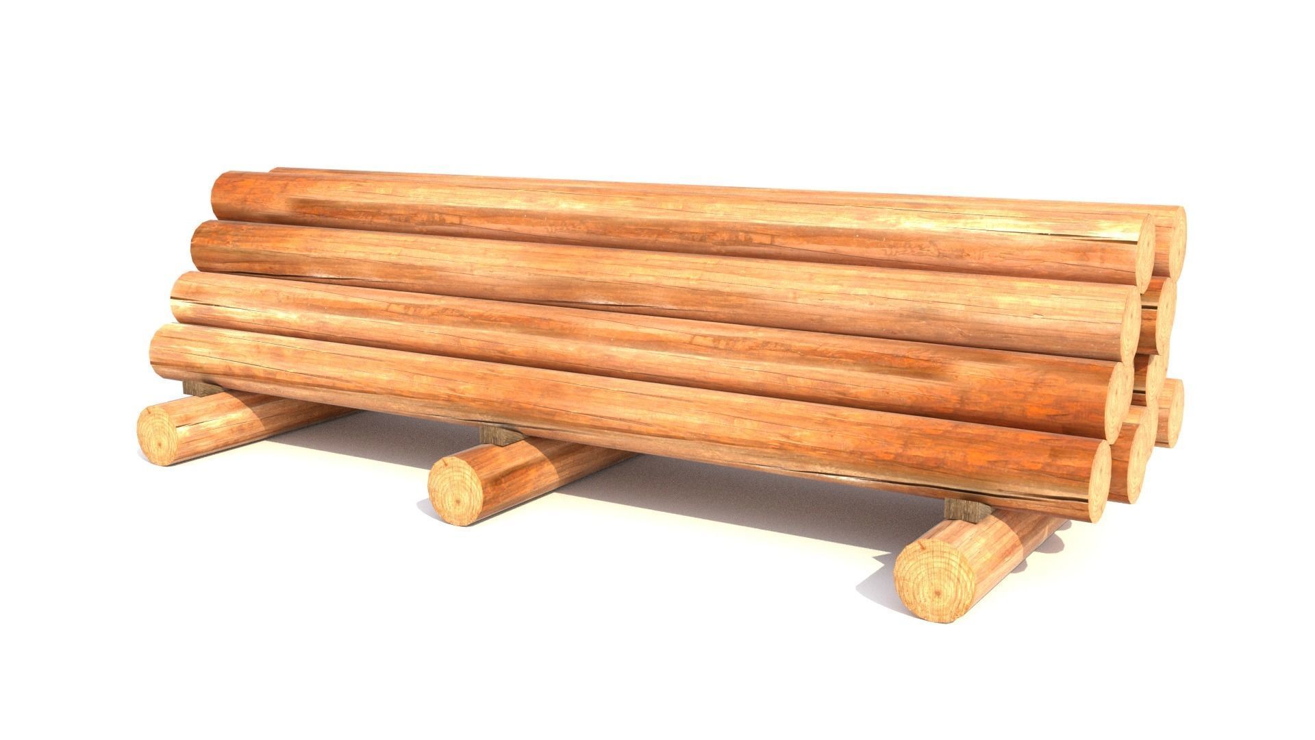 Round log 3D model_22