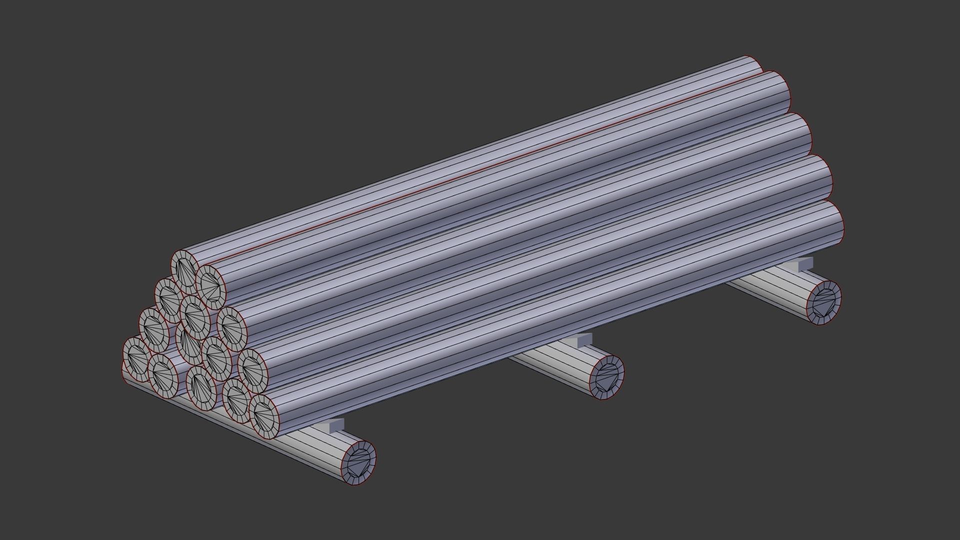 Round log 3D model_12