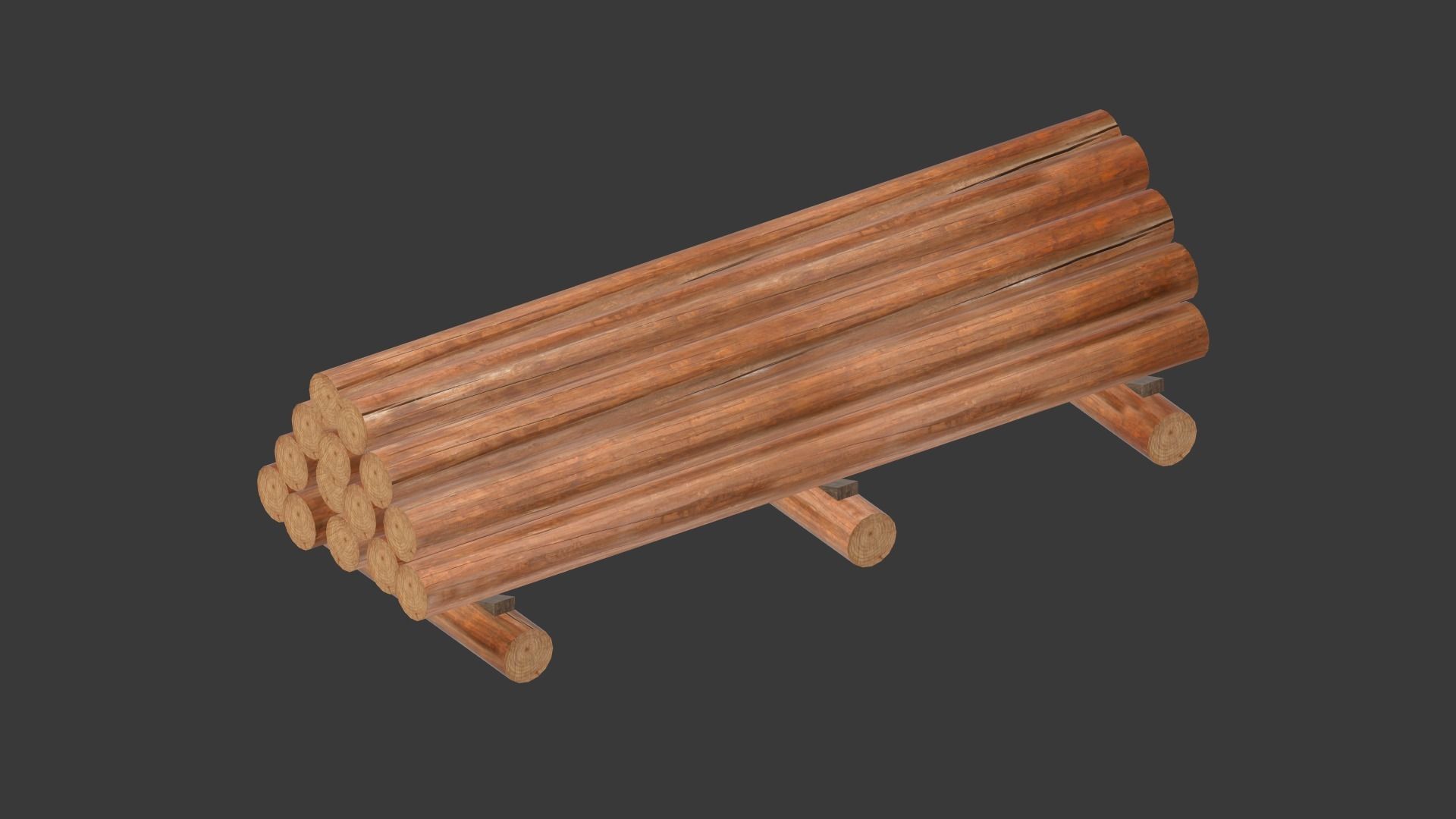 Round log 3D model_7